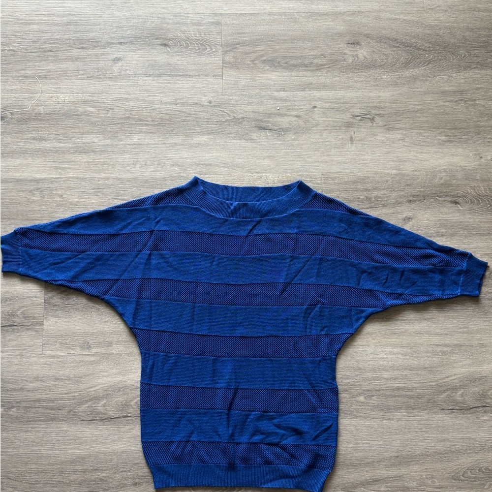 Blue Textured Striped Shirt